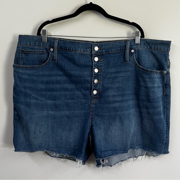 Madewell High Rise Denim Shorts Button Front Edition - Picture 1 of 10